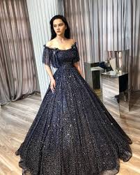 Sparkly Navy Blue Dress By Lena Berisha Starry Night Wedding Inspiration Starry Night Dress Prom Night Dress Night Dress
