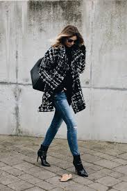 Black Ankle Boots With Blue Jeans How To Wear The Vinyl Trend Black Boots Outfit Boots Outfit Ankle Chic Winter Outfits