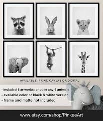 Black And White Animal Prints For Baby Nursery Black And White Baby Animal Nursery Prints Monochrome Animal Etsy Baby Animal Prints Nursery Baby Animal Nursery Nursery Animal Prints