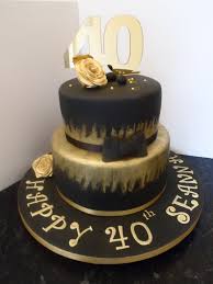 Simple 40th Birthday Cake For Him Black And Gold Themed Cake Perfect For Other Birthday Celebrations Eg 18th 21st Birthday Cakes For Men 40th Birthday Cakes 40th Birthday Cakes For Men