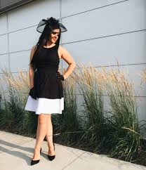 Black And White Canadian Derby Outfit Fascinator Lace Gloves Dress Derby Outfits Little Black Dress Style