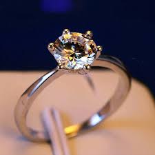 Ring Of O Jewelry Picture More Detailed Picture About Italina 1carat 6mm Cz Diamond Wedding Rings For Women Anel 925 Sterling Silver Taki Yuzukler Taki Yuzuk