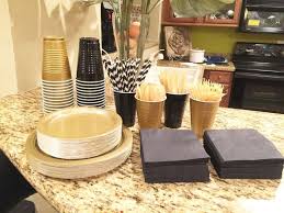 Birthday Simple Black And Gold Table Decorations Black White And Gold Birthday Party Ideas Photo 2 Of 12 Gold Birthday Party 18th Birthday Party 70th Birthday Parties