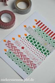 Kinderleichte Weihnachtskarten Mit Masking Tape Selbst Gemacht Weihnachtskarten Weihnachtskarten Basteln Basteln Weihnachten