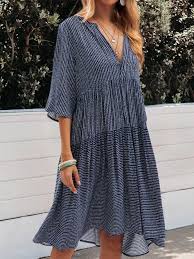 Https Image Chicv Com Image Cache Resize 670x890 Image Catalog Product 2020 03 25 Ladpbe1xahh2sz Nbkdnbla 1 In 2020 Buy Boho Dress Blue Boho Dress Striped Mini Dress