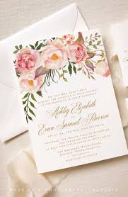 Blush Floral Wedding Invitation Boho Chic Wedding Invites Etsy Floral Wedding Invitations Wedding Invitations Boho Chic Wedding Invitations
