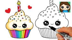 Birthday Cake Birthday Card Drawing Ideas For Kids How To Draw A Birthday Cupcake Easy Birthday Card Drawing Cake Drawing Cute Drawings