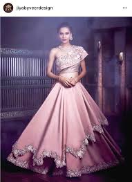 Indowestern Light Purple Lehenga Choli With Latest Handwork On It To Customise It Atits Reasonable Indian Gowns Dresses Lehnga Dress Designer Dresses Indian