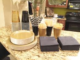 Black And Gold Party Decorations Ideas Black White And Gold Birthday Party Ideas Photo 2 Of 12 Gold Birthday Party 70th Birthday Parties 18th Birthday Party