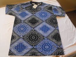 Black And Royal Blue T Shirt Medium Victorious 2 Tone Black And Royal Blue Bandana Urban Low Rider T Shirt Victorious Graphictee Bandana Lowriders Royal Blue