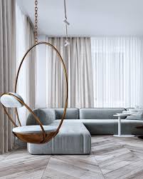 Gold Hanging Chair By Studio Home Design P Roduct Product Design Productd Minimalist Living Room Design Living Room Design Modern Minimalist Living Room