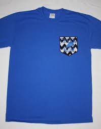 Black And Royal Blue T Shirt Royal Blue Appliqued Cheer Mom Pocket T Shirt With Black Chevron Royal Blue Megaphone And Royal Blue Writing 22 Black Chevron Blue Shirt Pocket Tshirt