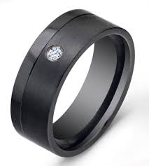 Obsidian Titanium Wedding Rings Rings For Men Mens Rings Fashion