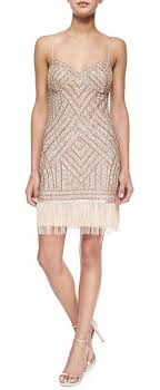 Aidan Mattox Beaded Cocktail Dress W Fringe Hem Cocktail Evening Dresses Cocktail Dress Beaded Cocktail Dress
