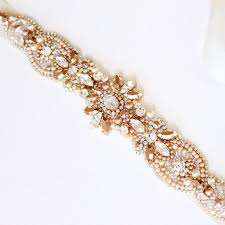 Reserved For Alison Rose Gold Crystal Bridal Belt Vintage Wedding One Of A Kind Hand Stitched Bridal Belt Blush Gold Wedding Rose Gold Crystal