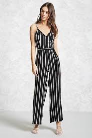 Black And White Striped Jumpsuit Outfit Ideas Striped Cami Jumpsuit Stripe Jumpsuit Outfit Fashion Jumpsuit Dress