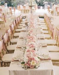 Dusty Pink And Gold Vintage Wedding Table Decoration Ideas Rose Gold Wedding Table Pink Wedding Centerpieces Long Table Wedding
