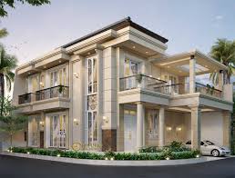 Mr Will Hans Private House Design Jakarta Timur In 2020 Classic House Exterior Classic House Design Duplex House Design