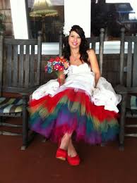 Rainbow Tulle Wedding Dress By Stephanie James Rainbow Wedding Dress Rainbow Wedding Rainbow Dress