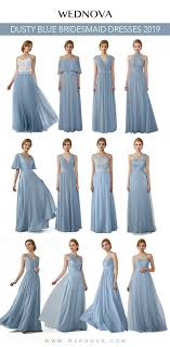Dusty Blue Chiffon Bridesmaid Dress Long Lace One Shoulder Dress Swee Dusty Blue Bridesmaid Dresses Summer Bridesmaid Dresses Long Bridesmaid Dresses Long Blue