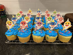 Baby Shark Cupcake Cake 1st Birthday Pin On Babyshark
