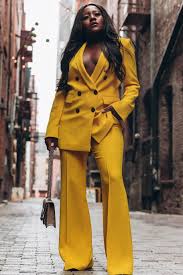 Black And Yellow Suits For Ladies Progress Not Perfection Friscloset Woman Suit Fashion Work Outfits Women Fashion