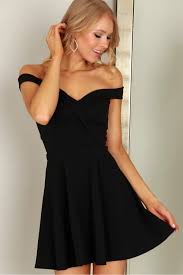 Off Shoulder Sweetheart Fit N Flare Dress Black Fit N Flare Dress Dresses School Dance Dresses