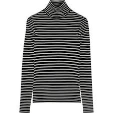 Black And White Striped Turtleneck Sweater La Ligne Striped Ribbed Knit Turtleneck Sweater 230 Liked On Polyvore Featuring Tops Sweaters Knit Turtleneck Sweater Striped Turtleneck Sweater Layering