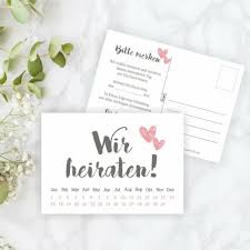 10x Save The Date Karte Wir Heiraten Grau Rosa Hochzeit Vorankundigung Postkarte Rosa Hochzeit Heiraten Save The Date