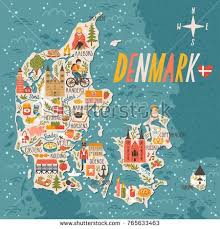 Discover This And Millions Of Other Royalty Free Stock Photos Illustrations And Vectors In The Shutterstock Collec Denmark Map Illustrated Map Denmark Travel
