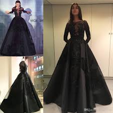 Modest 2018 Zuhair Murad Formal Evening Celebrity Dresses With Overskirts Prom Dresses Long With Sleeves Prom Dresses With Sleeves Black Long Sleeve Prom Dress