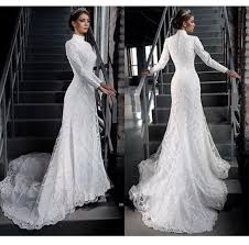 Simple Yet Elegant This Style With A Modern Touch Would Make The Perf Long Sleeve Bridal Gown High Neck Long Sleeve Wedding Dress Modest Lace Wedding Dresses