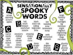 Sensationally Spooky Words Halloween Word List Spooky Words Halloween Words Word List