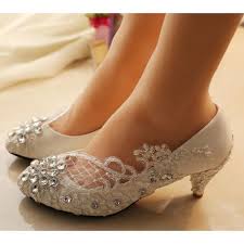 Sparkly White Lace Flat Wedge High Low Heel Bridal Wedding Shoes Lace Bridal Shoes Wedding Shoes Lace Crystal Wedding Shoes