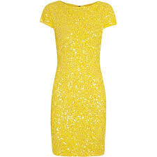 Alice Olivia Taryn Bright Yellow Sequinned Mesh Dress 36 320 Rub Liked On Polyvore Featuring Dresses Cockt Mesh Cocktail Dress Mesh Dress Clothes Design