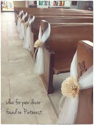 Diy Pew Decorations Pic Heavy Weddingbee Wedding Ceremony Chairs Tulle Wedding Decorations Wedding Pew Decorations