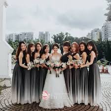 Ombre Chiffon One Shoulder A Line Bridesmaid Dresses Ombre Wedding Dress Ombre Bridesmaid Dresses White Bridesmaid Dresses