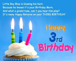 Baby Boy Birthday Wishes For 3 Year Old Boy Happy 3rd Birthday Wishes Image Birthday Boy Quotes Happy Birthday Love Quotes 3rd Birthday Boys