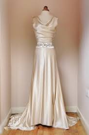 Sample Sale Oyster Silk Satin Art Deco Wedding Dress With Hand Beaded Detailing Size Uk10 Art Deco Wedding Dress Deco Wedding Dress Trendy Wedding Dresses