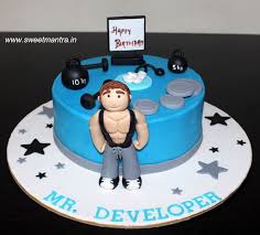Personalized Birthday Cakes For Men With Name Gym Workout Theme Customized Cake For Workout Freak S Birthday At Pune Gym Cake Easy Cake Decorating Cake Delivery