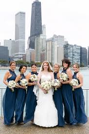 Elegant Chicago Wedding At The Knickerbocker Slate Blue Bridesmaid Dresses Wedding Bridesmaid Dresses Chicago Wedding