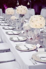 Silver White Wedding With A Little Mexican Theme Elite Wedding Events Peonies Wedding Centerpieces White Floral Centerpieces Silver Wedding