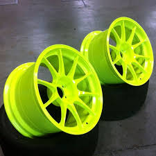 Black And Neon Green Rims Fluorescent Yellow Neon Sport Rims Rims For Cars Neon Car Rims