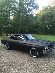Black 1970 Chevelle Ss Matte Black Classic Cars Chevy Muscle Cars Chevelle