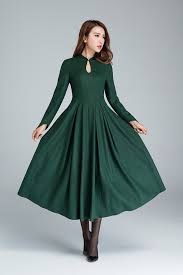 Vintage Wool Dress Wool Dress Women A Line Dress Retro Etsy Womens Dress Tops Wool Dress Retro Dress
