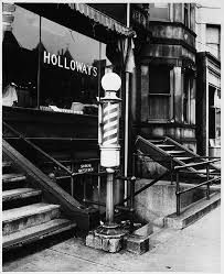 Barber Shop Pole Black And White Symbols Daytime Striped Pole Barber Shop Pole On Sidewalk Barber Shop Tremont Street Barber Shop Barber Pole Barber