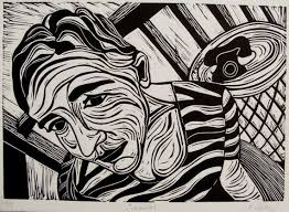 Black And White Linoleum Print Lino Print Black And White Original Art Linoleum Print Hand Printed Relief Print Consider 20 00 Via Etsy Linoleum Print Linocut Lino Print Artists