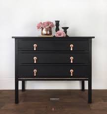 Black And Rose Gold Chest Of Drawers Gold Painted Furniture Rose Gold Bedroom Gold Furniture
