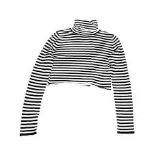 Black And White Striped Turtleneck Sweater Black White Striped Turtle Neck Crop Top 90s Grunge Cropped Turtleneck 35 Liked On Black And White Crop Tops Black And White Shirt Black And White Tops