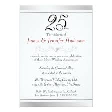 25th Silver Wedding Anniversary Invitations Zazzle Com Anniversary Invitations Anniversary Party Invitations 25th Wedding Anniversary Party
